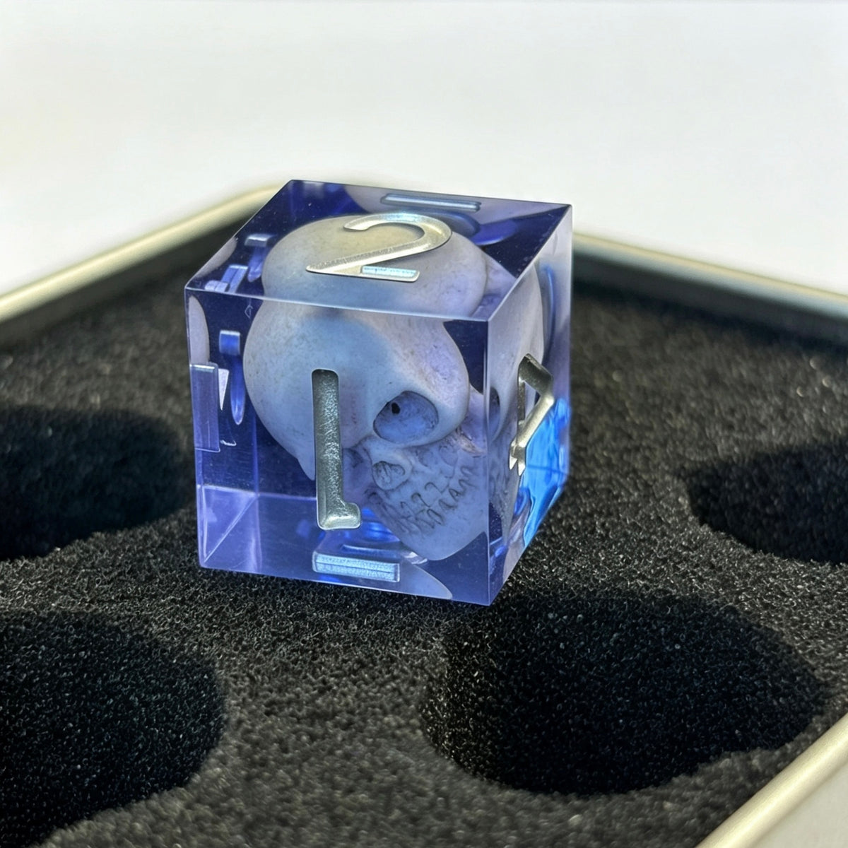 Skull Resin Dice Set, DND Polyhedral Dice for Tabletop RPG Games, Cool Skull Dice Gift