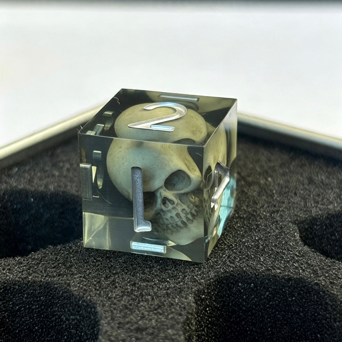 Skull Resin Dice Set, DND Polyhedral Dice for Tabletop RPG Games, Cool Skull Dice Gift