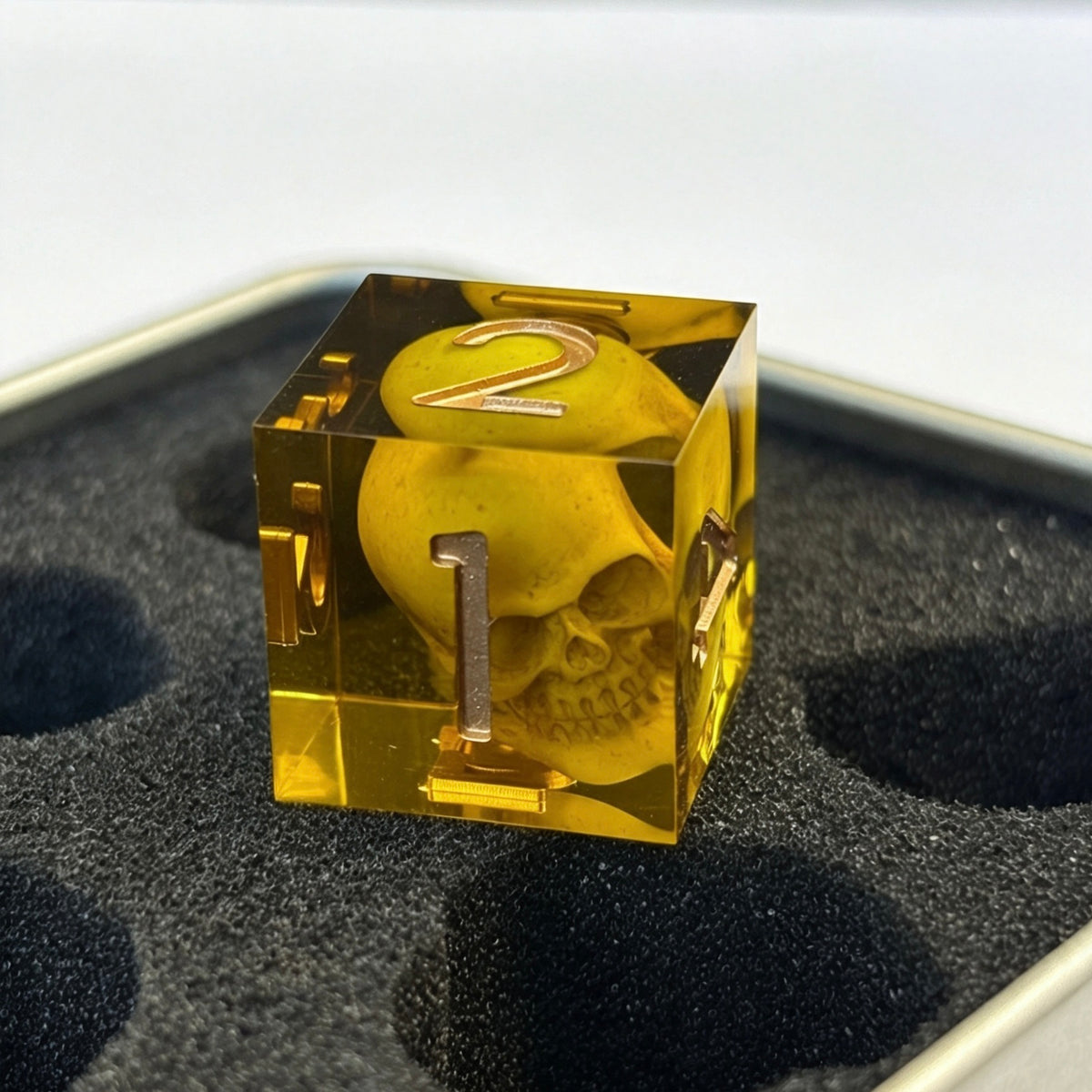 Skull Resin Dice Set, DND Polyhedral Dice for Tabletop RPG Games, Cool Skull Dice Gift