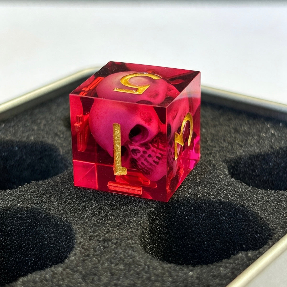 Skull Resin Dice Set, DND Polyhedral Dice for Tabletop RPG Games, Cool Skull Dice Gift